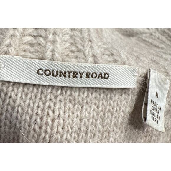 Country Road Fringe Vest Size Medium Alpaca Mohair Wool Blend Textured Boho Glam - Picture 6 of 9